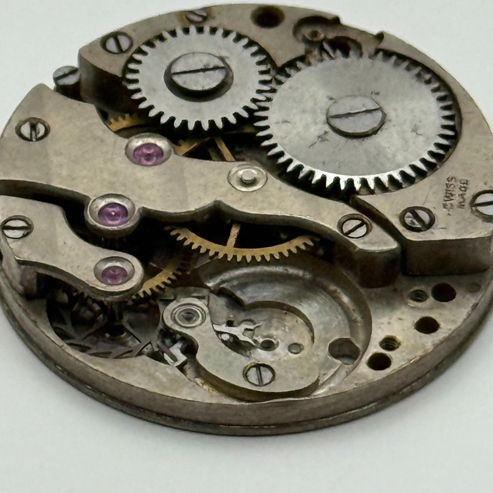 AS A Schild Watch Movement Manual Wind Vintage Swiss Parts Repair Spares 23.7mm