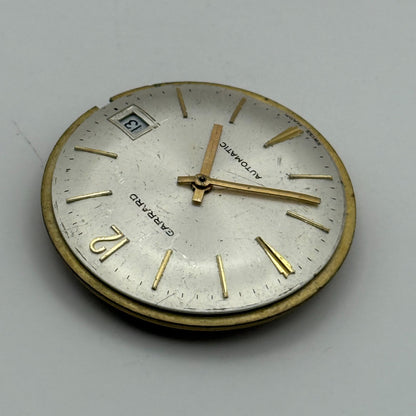 FHF 909 Automatic Watch Movement Garrard Date 25 Jewels Vintage Parts 31.8mm