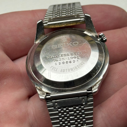 Men's Vintage Seiko Full AutoWinding Watch Diashock Bracelet 36mm Japan Running