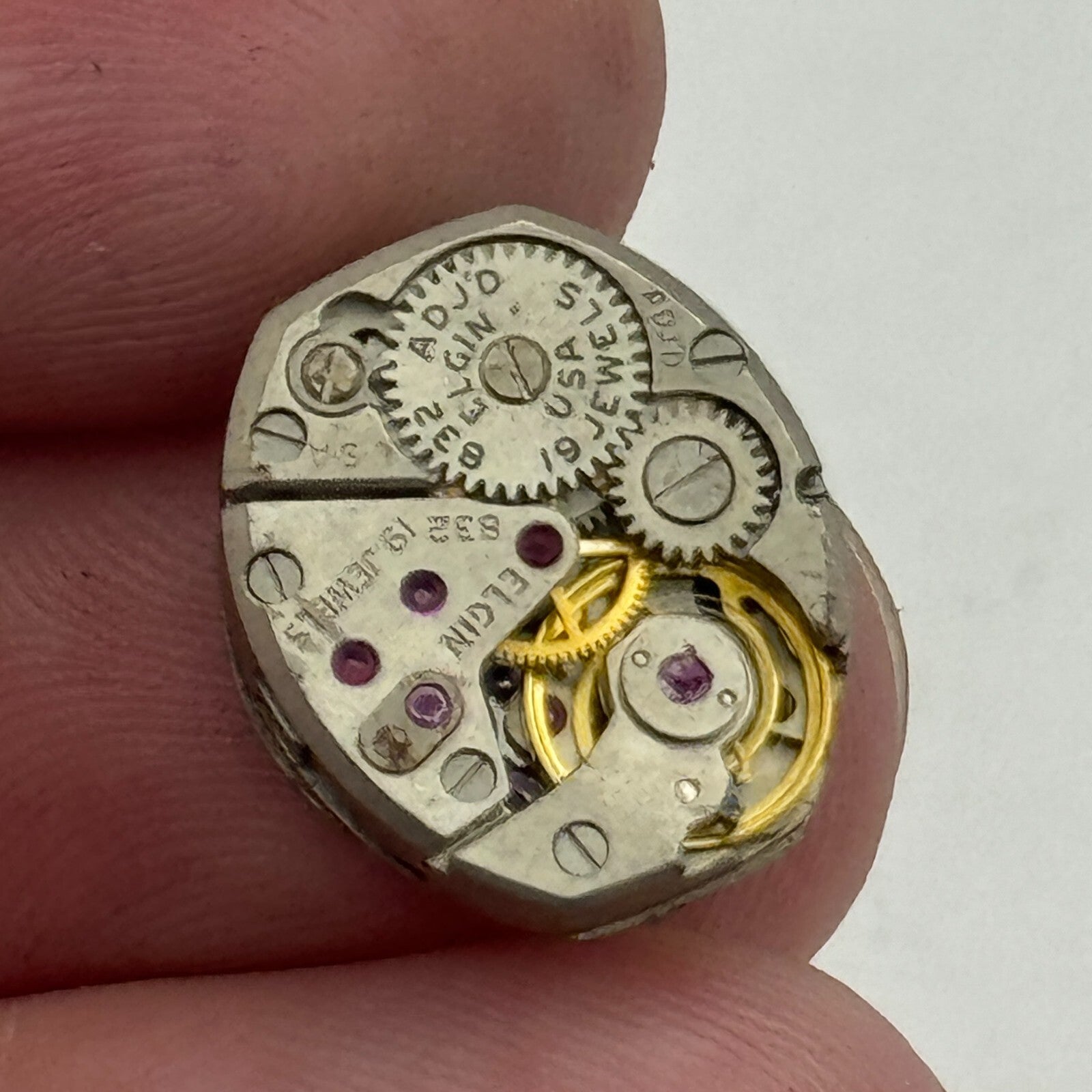 13.2mm Ladies Elgin 832 Rare 19 Jewels Manual Wind Watch Movement PARTS SPARES