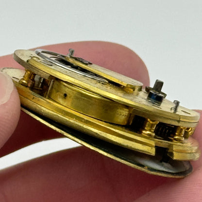 39.7mm W B Lahe Romford Antique English Fusee Pocket Watch Movement PARTS SPARES
