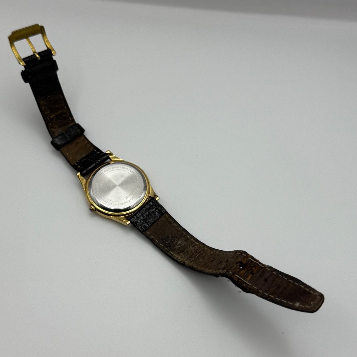 Working Esquire ESQ 300328 Date Swiss 33mm Quartz Watch New Battery Adjustable