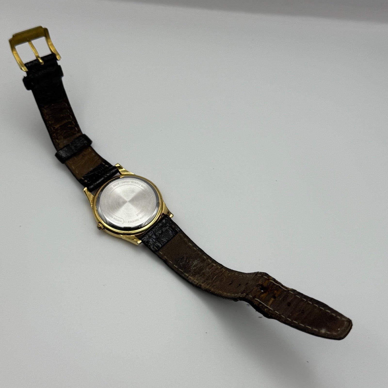 Working Esquire ESQ 300328 Date Swiss 33mm Quartz Watch New Battery Adjustable