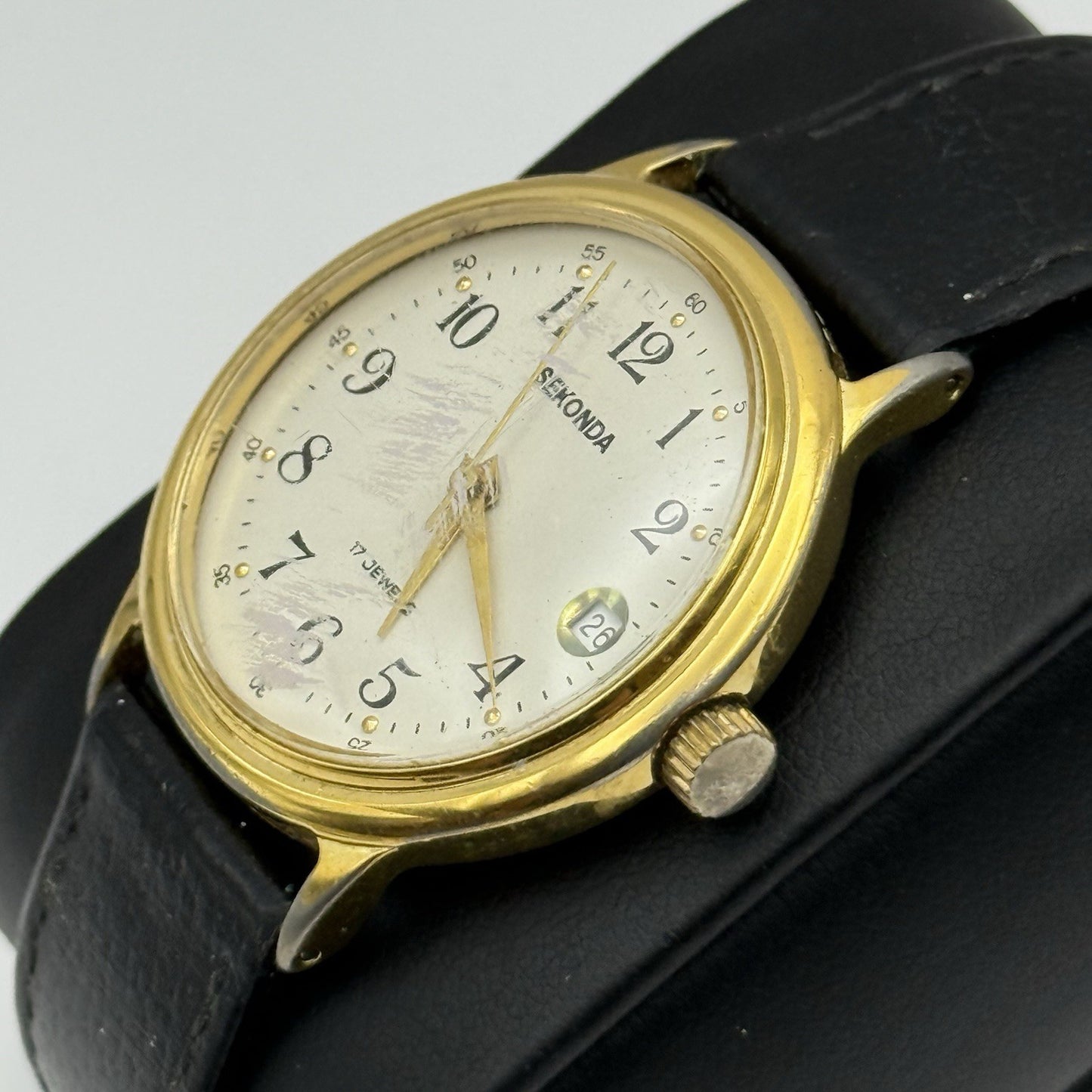 35mm Running Vintage Men’s Sekonda 17 Jewels Manual Wind Date Watch PARTS REPAIR