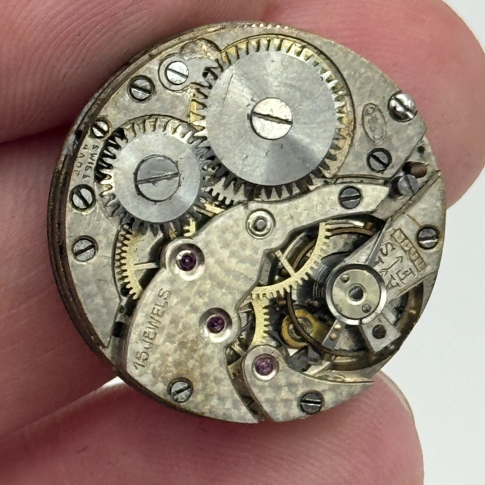 23.7mm D F & C Dimier Freres & Cie Trench Watch Movement Manual Wind PARTS SPARE