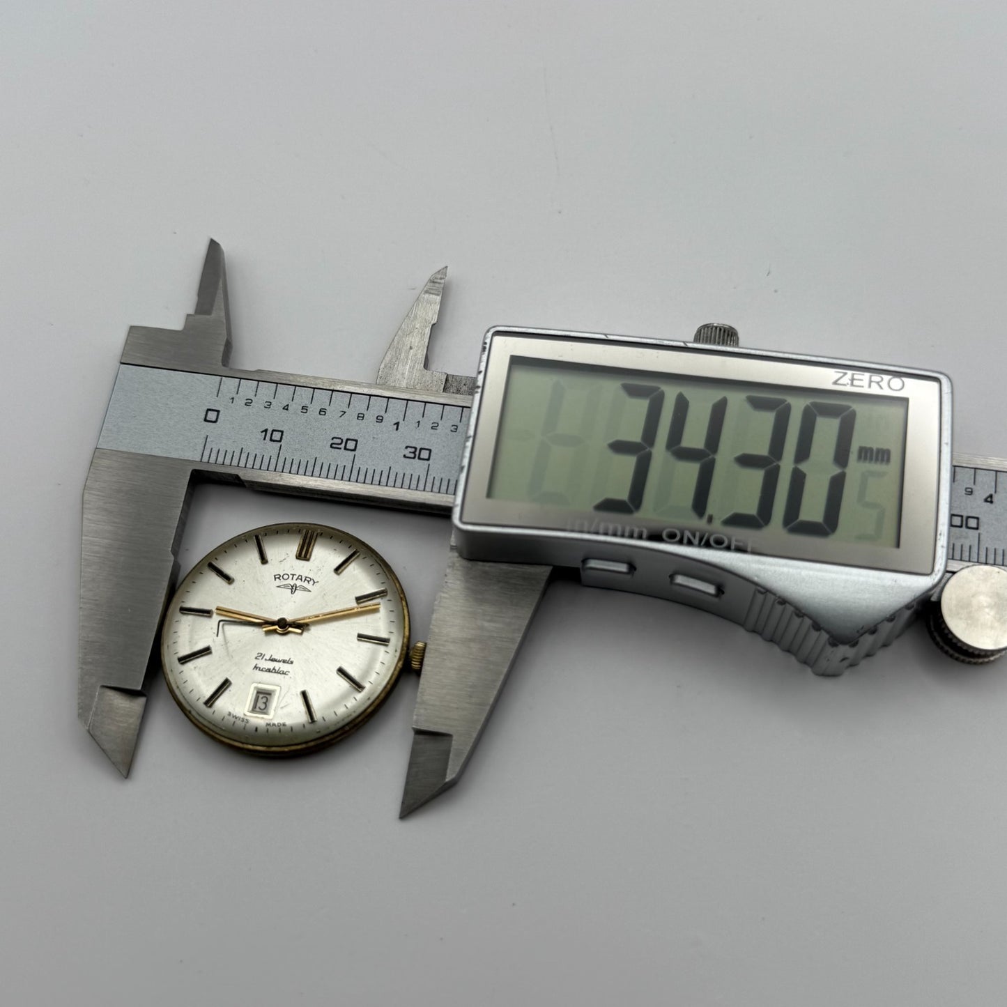 AS 2061 Date Watch Movement Rotary Manual Wind Vintage Swiss Parts Repair 25.5mm