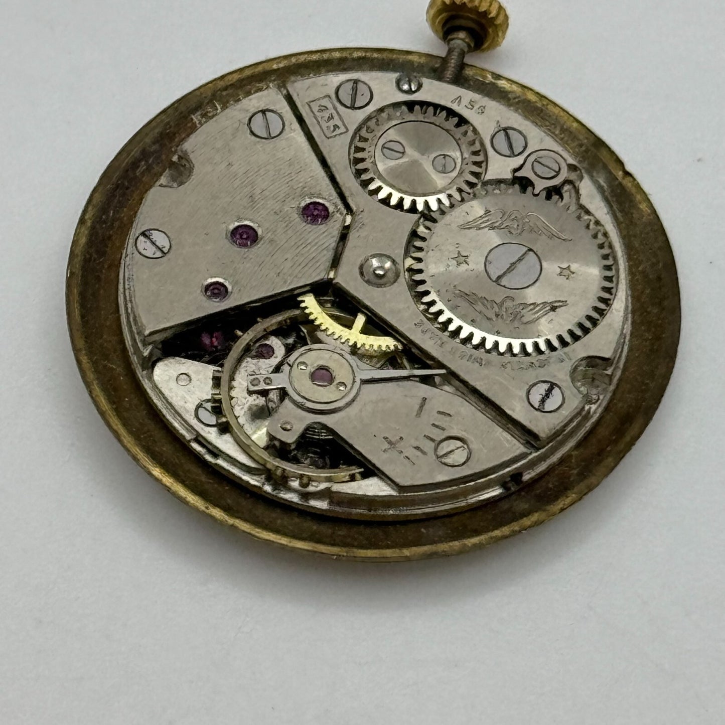 23.5mm Rotary Mens Peseux 320 Manual Wind 15 Jewels Watch Movement PARTS REPAIR