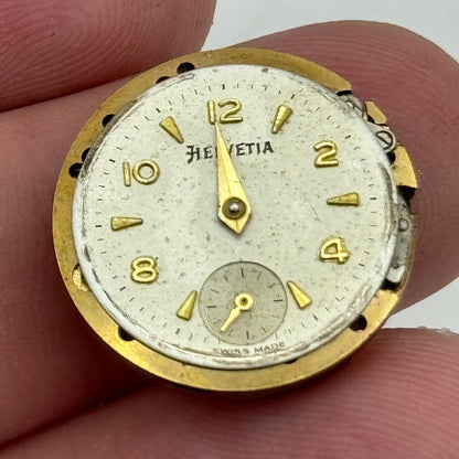 19.6mm Helvetia Cal 91 Balance Ok Watch Movement Swiss Vintage PARTS SPARES
