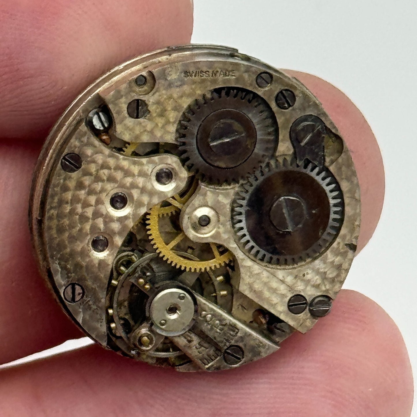 23.6mm Balance Ok Porcelain Dial Swiss Trench Watch Movement Manual Wind PARTS