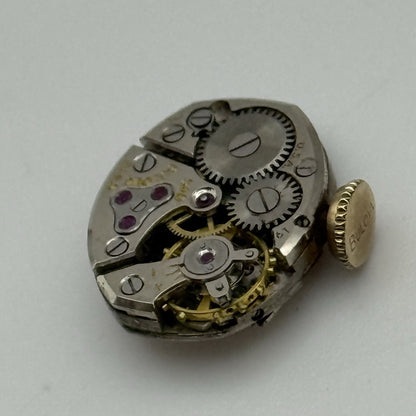 13.1mm Vintage Ladies Bulova 5AD Manual Wind Swiss Watch Movement PARTS REPAIR