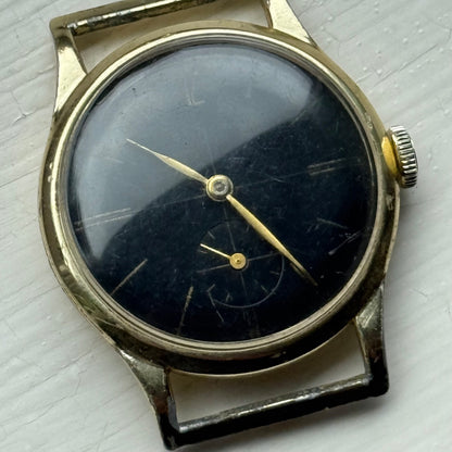 32mm Vintage Stirling Black Dial Sub Seconds Manual Wind Watch PARTS / REPAIR