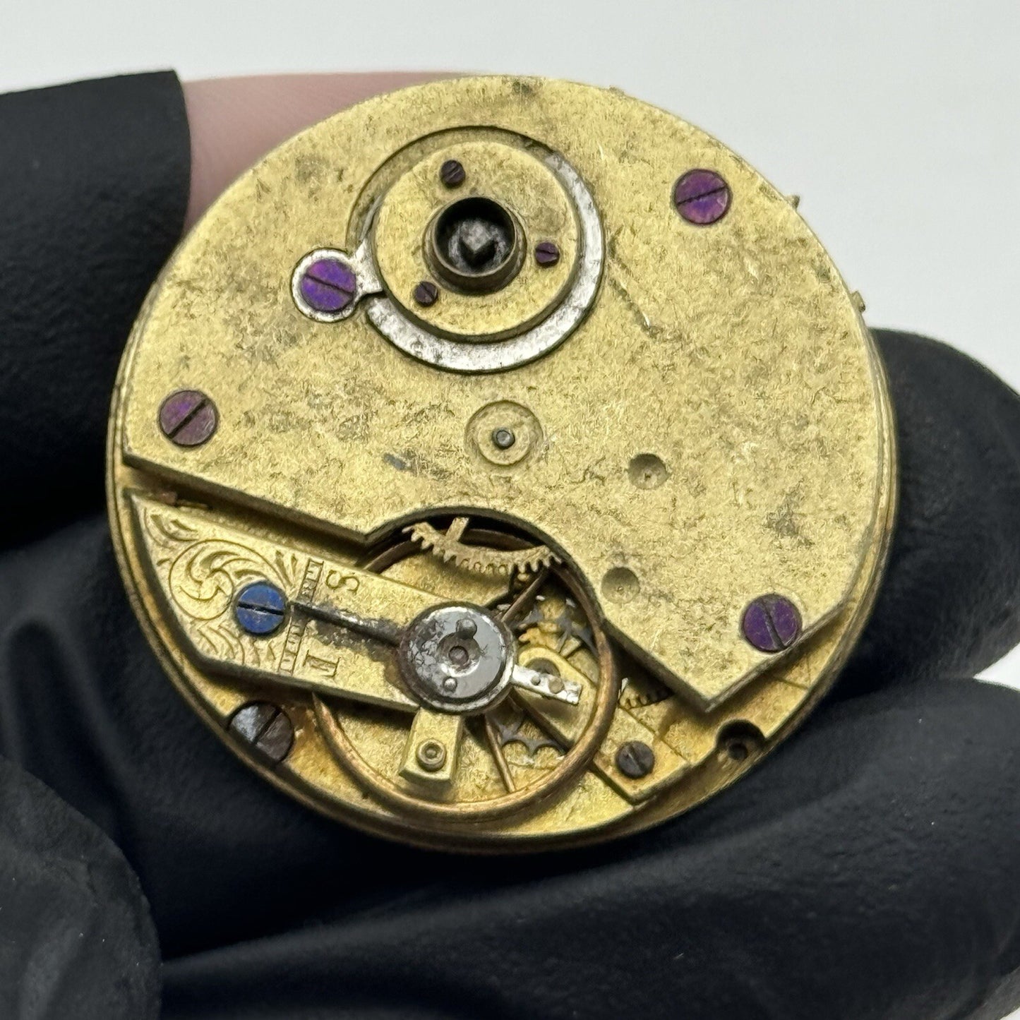 34.1mm Quality Olga Porcelain Dial Cylinder Watch Movement FOR PARTS