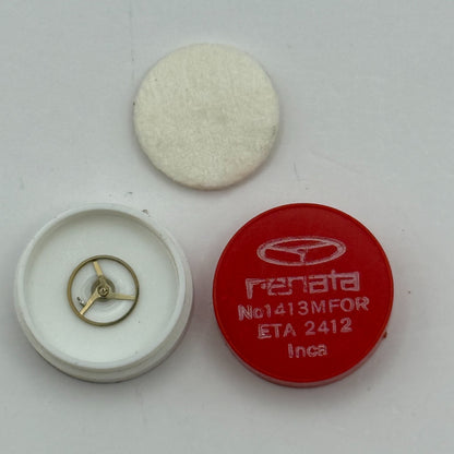 ETA 2412 Balance Wheel Complete And Spring  1413 M Watch Movement Parts NOS