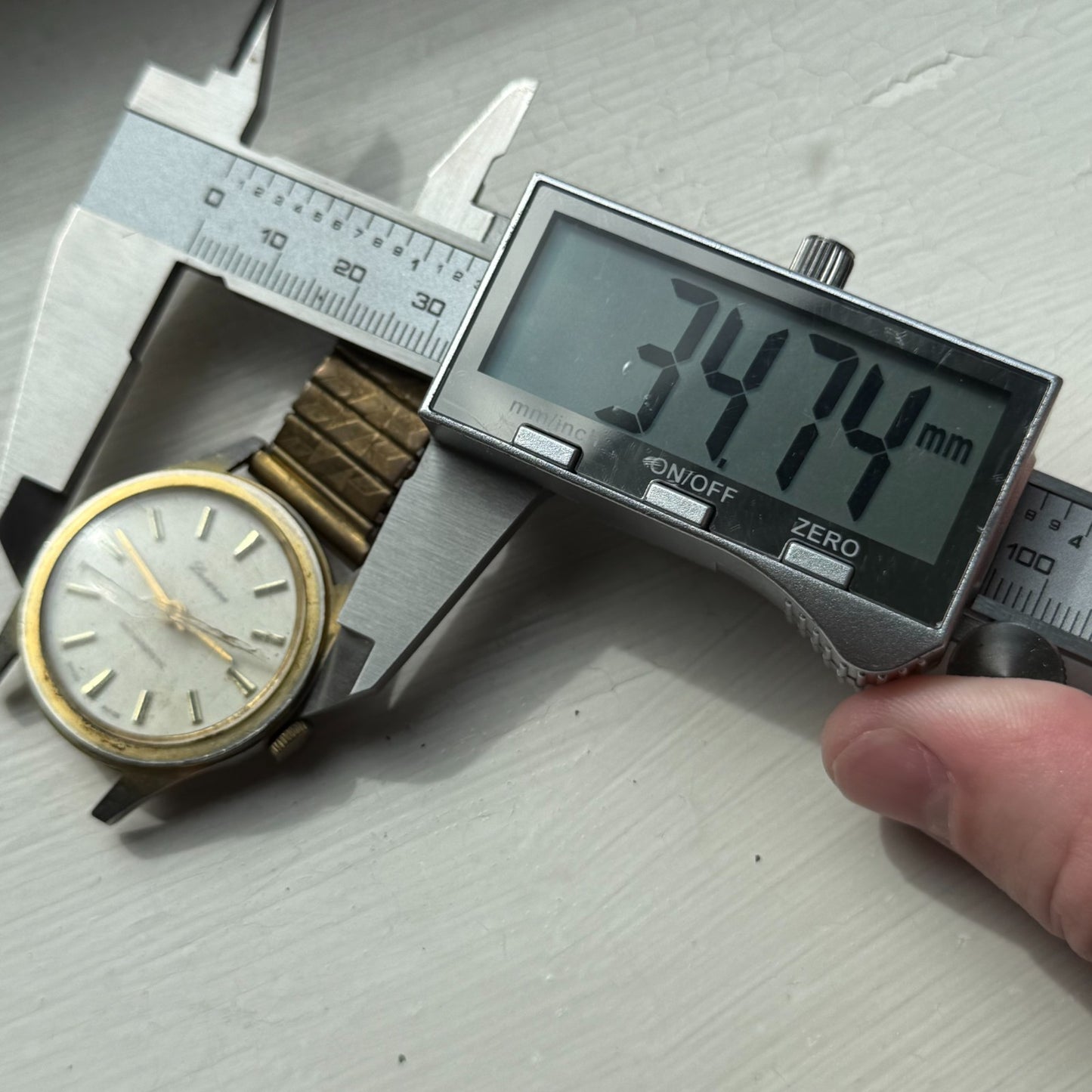 34mm Men's Vintage Lucerne Antimagnetic Swiss Manual Wind Watch PARTS REPAIR