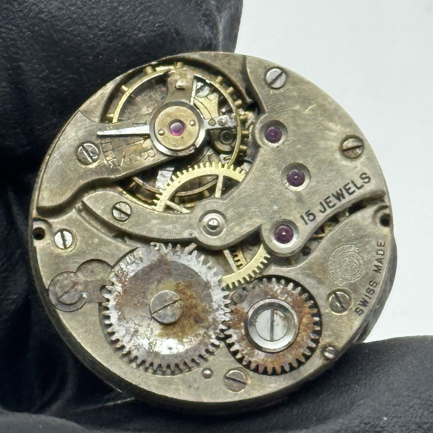24.9mm Military Dial Dreadnought Watch Movement Swiss Parts Repair Restore