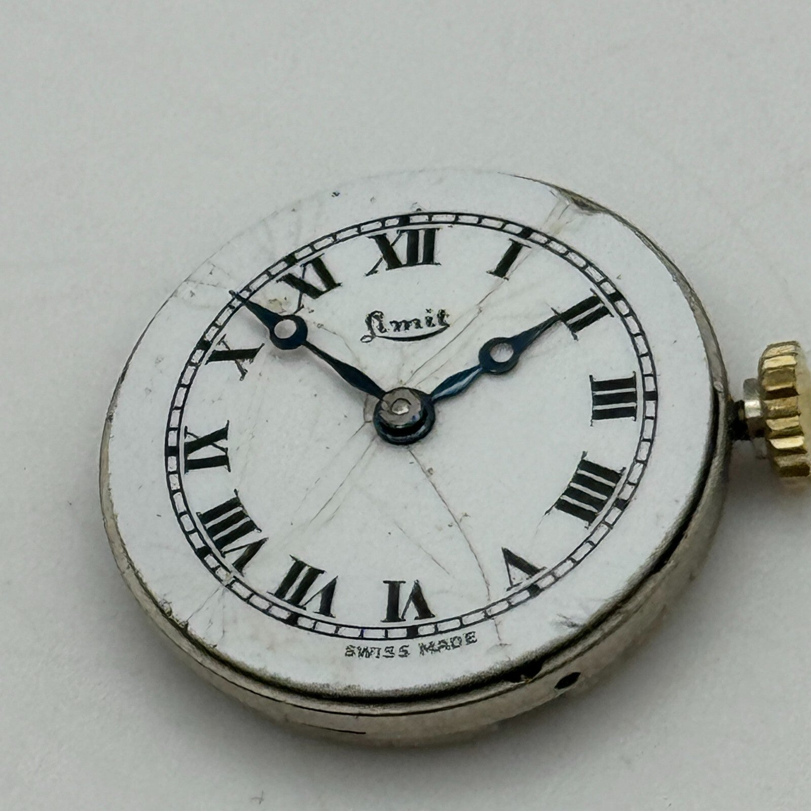 19.6mm Limit Revue Cal 78 Roman Numerals Trench Manual Wind Watch Movement PARTS