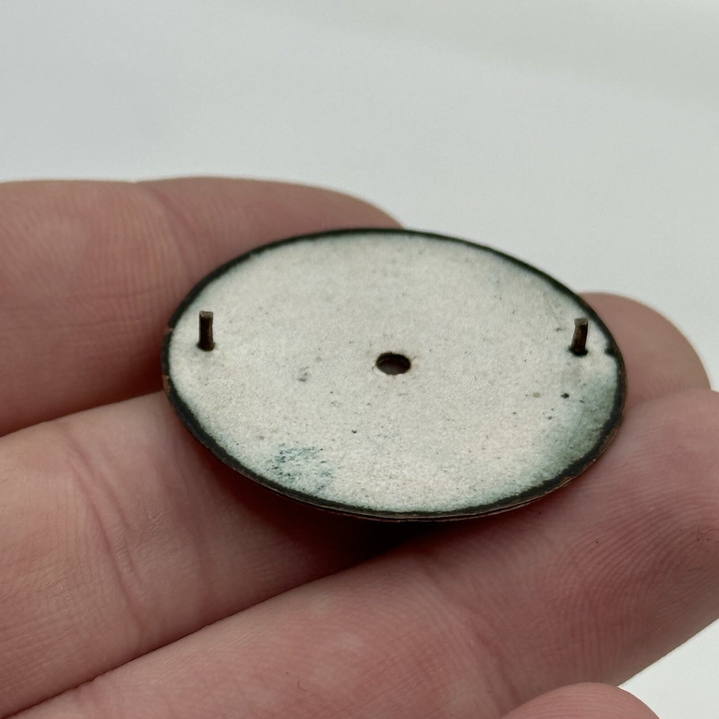 33.9mm Antique Beautiful Porcelain Patterned Pocket Watch Dial Spares Parts