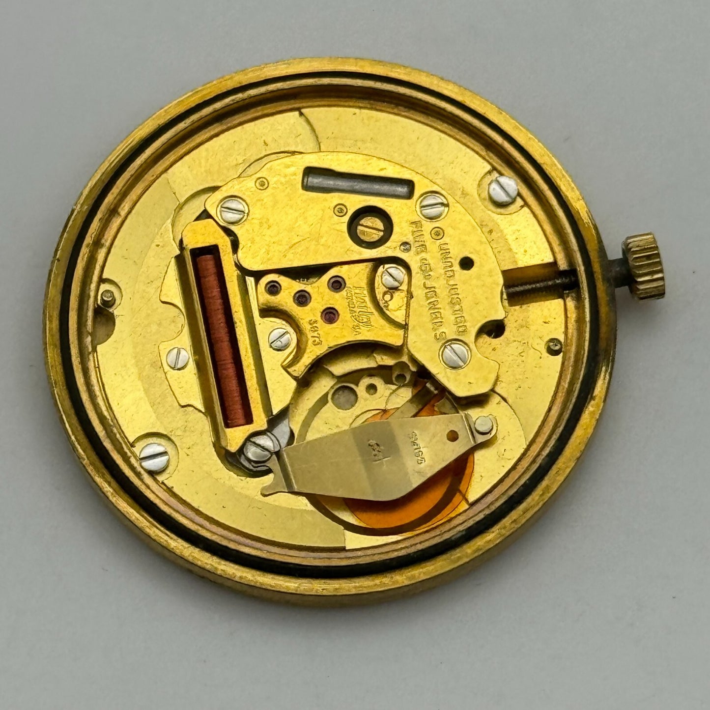 31.1mm Men’s Uno Harley Ronda 3873 Quartz Watch Movement Vintage PARTS SPARES
