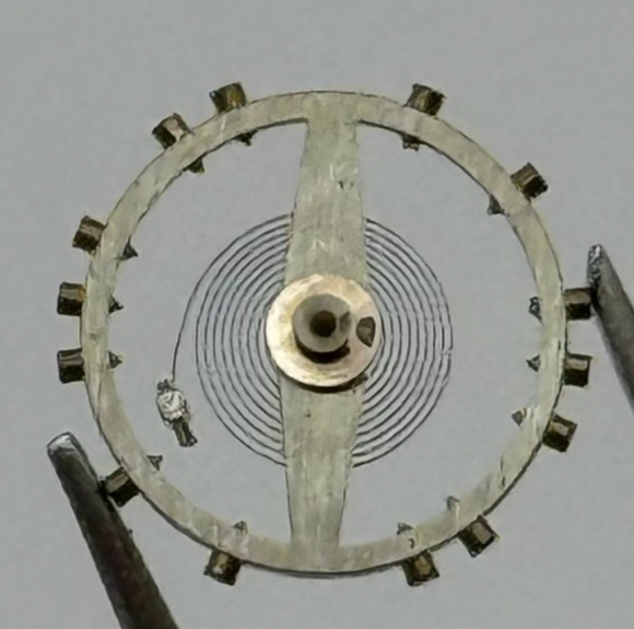 AV 41 Balance Wheel Complete And Spring 5 1/4''' 55 M Watch Movement Parts NOS