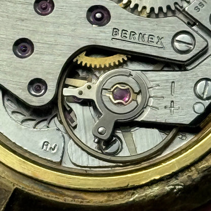 33mm Men's Vintage Bernex FHF 81 Running Swiss Manual Wind Watch PARTS REPAIR