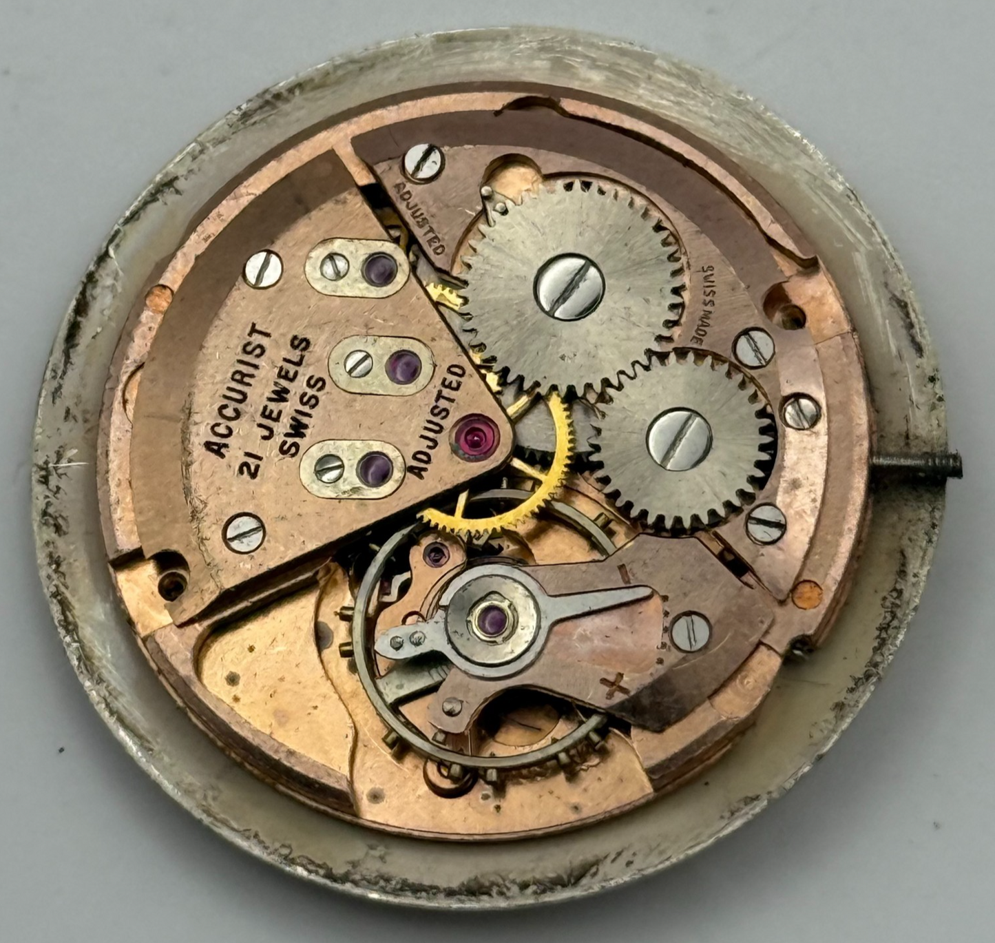 ETA 2409 Watch Movement Accurist Manual Wind Vintage Swiss Parts Repair 25.9mm