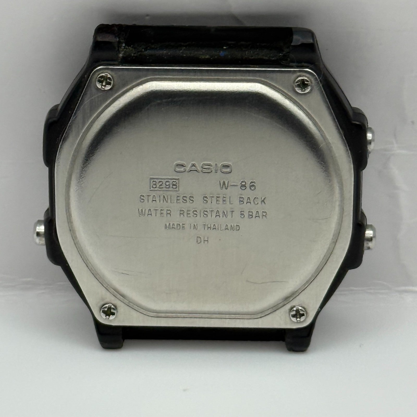 Casio W-86  Quartz Watch Alarm Chrono Illuminator Thailand 37mm PARTS REPAIR