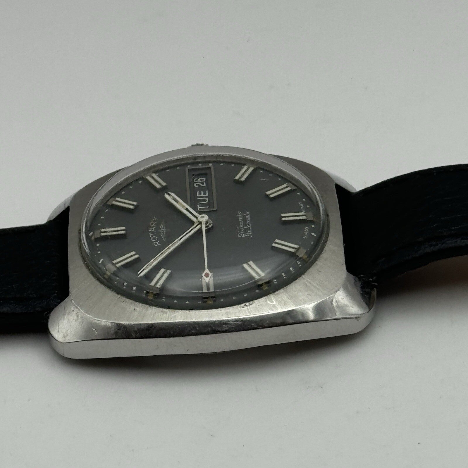 36mm Men’s Rotary Automatic AS 1916 Sweep Seconds Day Date Watch TO RESTORE