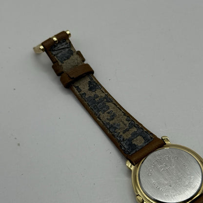 25mm Working Ladies Vintage Courreges Paris 4N01-0220 Gold Plated Quartz Watch