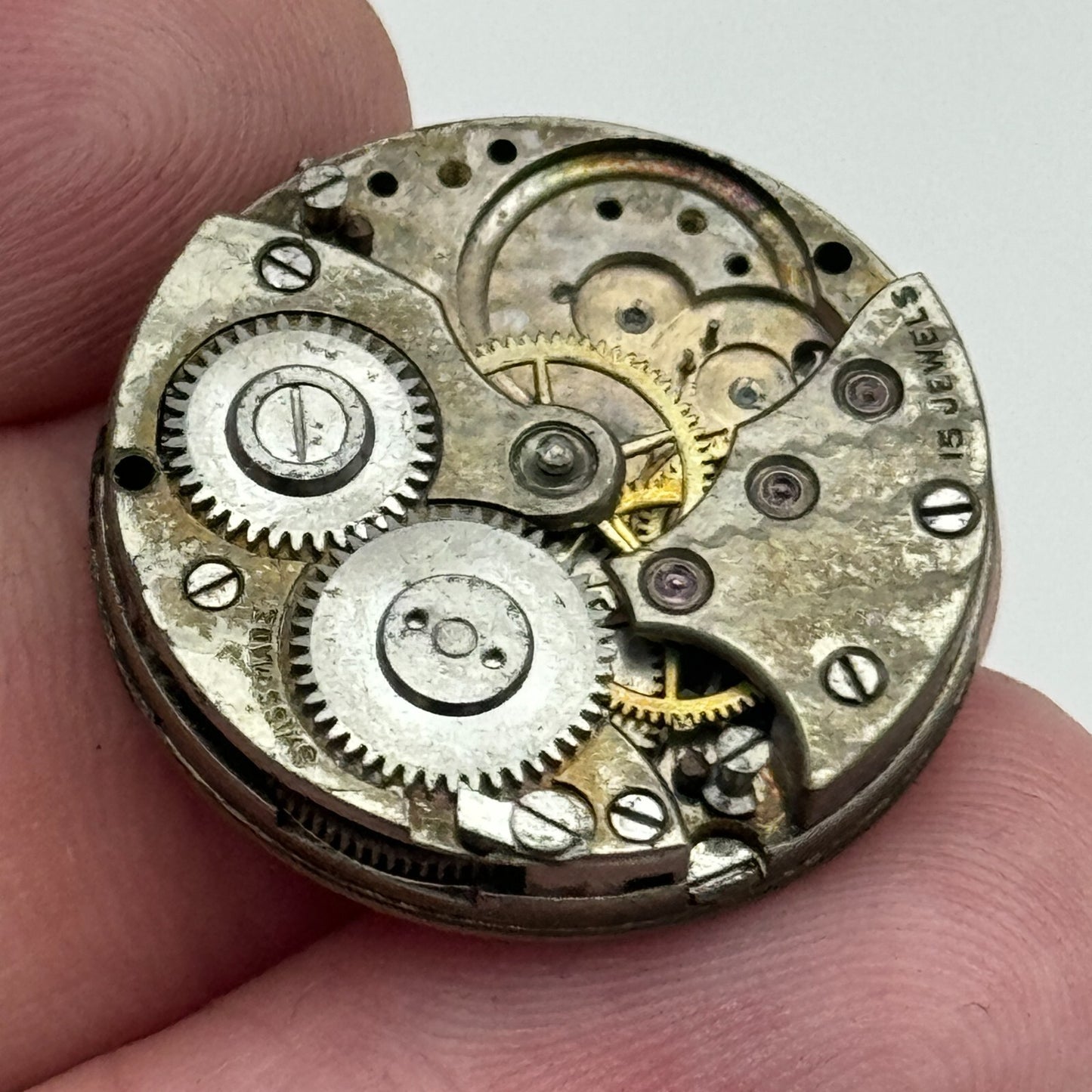 23.6mm Roman Numerals 15 Jewels Trench Watch Movement Manual Wind PARTS SPARES