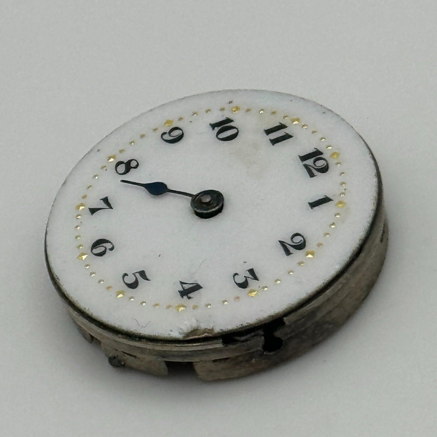 23.7mm 15 Jewels Porcelain Dial Swiss Trench Watch Movement Manual Wind PARTS