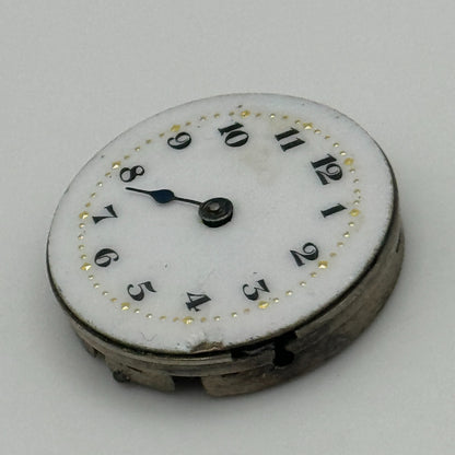23.7mm 15 Jewels Porcelain Dial Swiss Trench Watch Movement Manual Wind PARTS