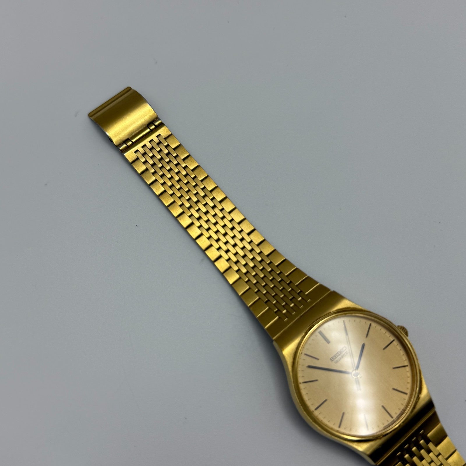 Seiko Men's Quartz Watch 7810-8059 Gold Tone Bracelet Japan 32mm PARTS REPAIR