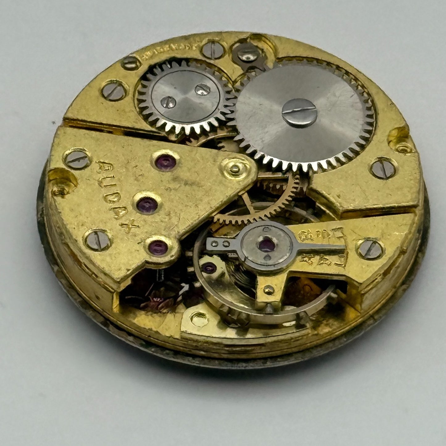 Audax 180 Watch Movement Manual Wind Vintage Swiss Parts Repair Spares 24.4mm