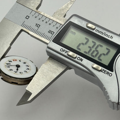 23.6mm Balance Ok Porcelain Dial Swiss Trench Watch Movement Manual Wind PARTS