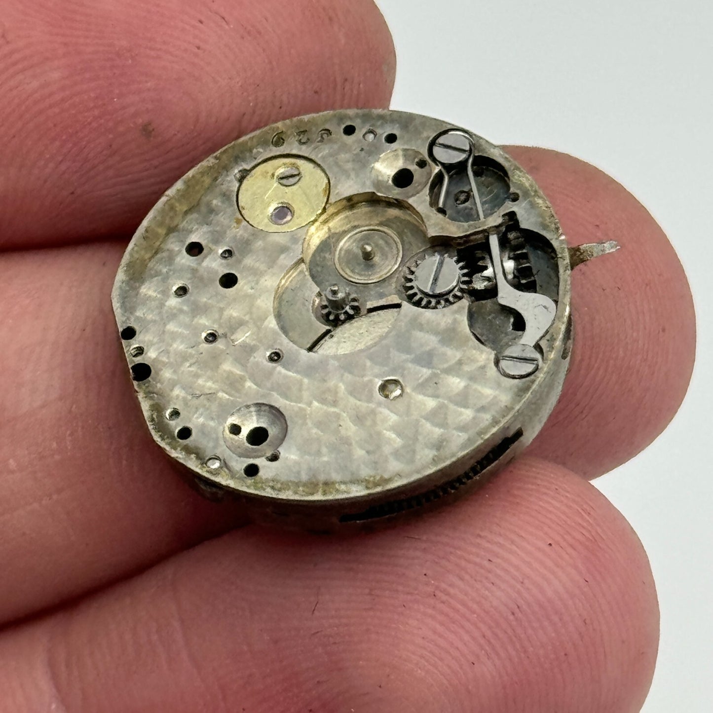 21.4mm Unidentified Interesting 15 Jewels Manual Wind Swiss Watch Movement PART