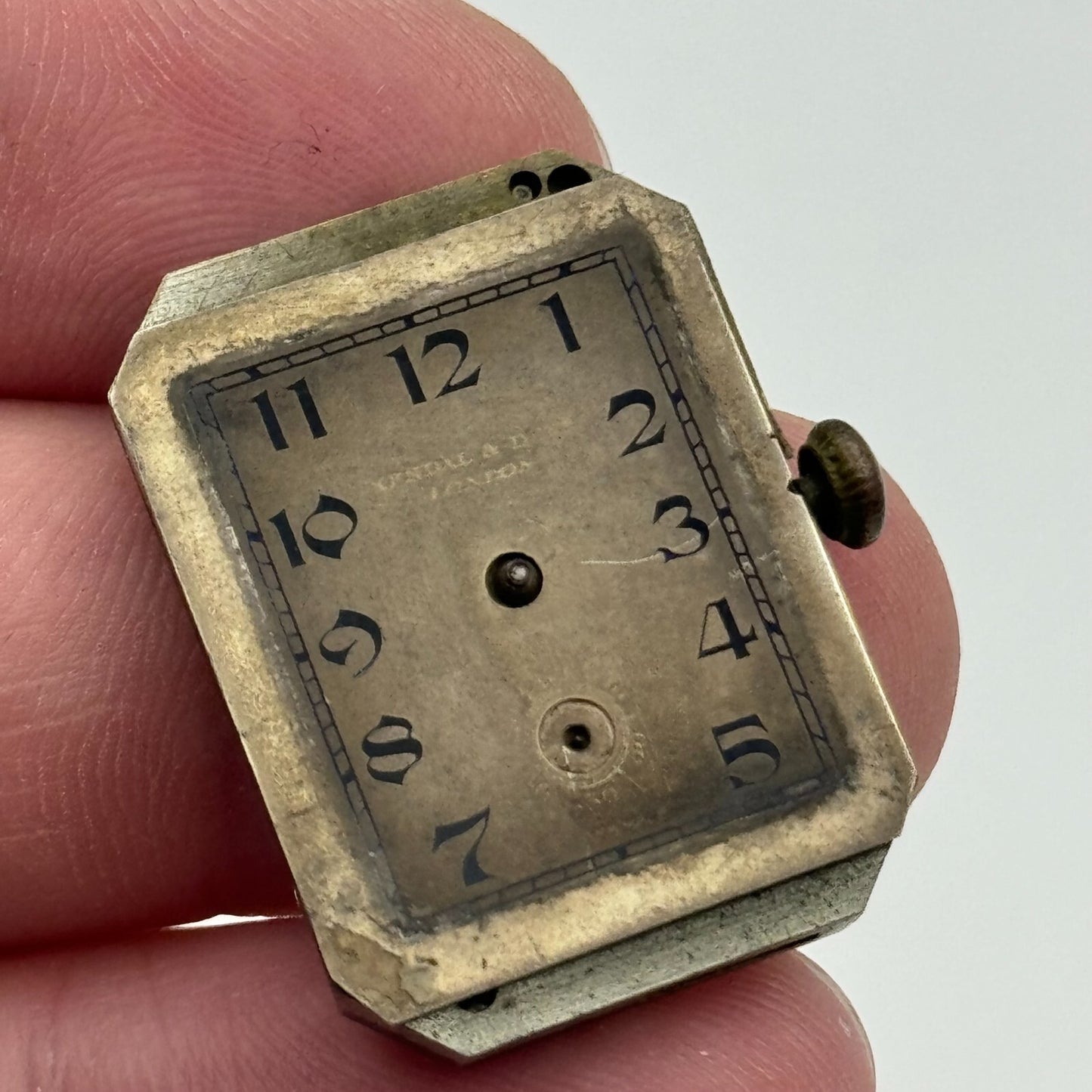 20.7mm Kendal & Dent Rotary Maximus Rare Tank Watch Movement Manual Wind PARTS