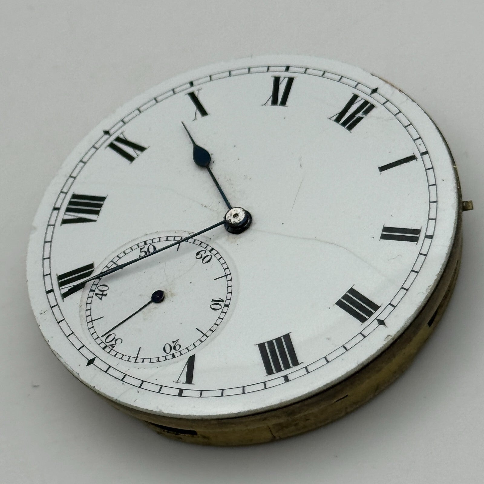 45mm Open Face Unidentified Swiss Pocket Watch Movement PARTS REPAIR SPARES