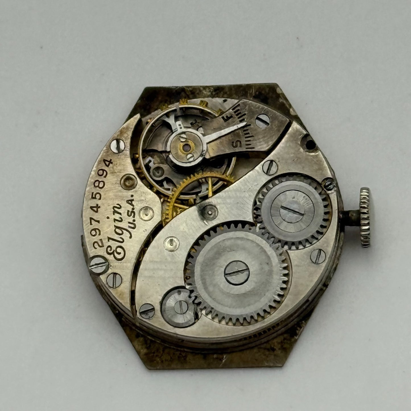 1927 Vintage 10/0s Elgin 447 Model 4 American Watch Movement PARTS REPAIR SPARES