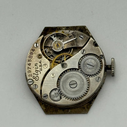 1927 Vintage 10/0s Elgin 447 Model 4 American Watch Movement PARTS REPAIR SPARES