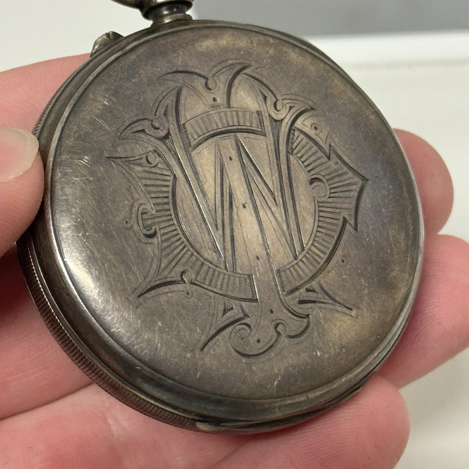 Pin Set Sterling Silver 3/4 Plate Lever English Watch LTD Pocket Watch TO REPAIR