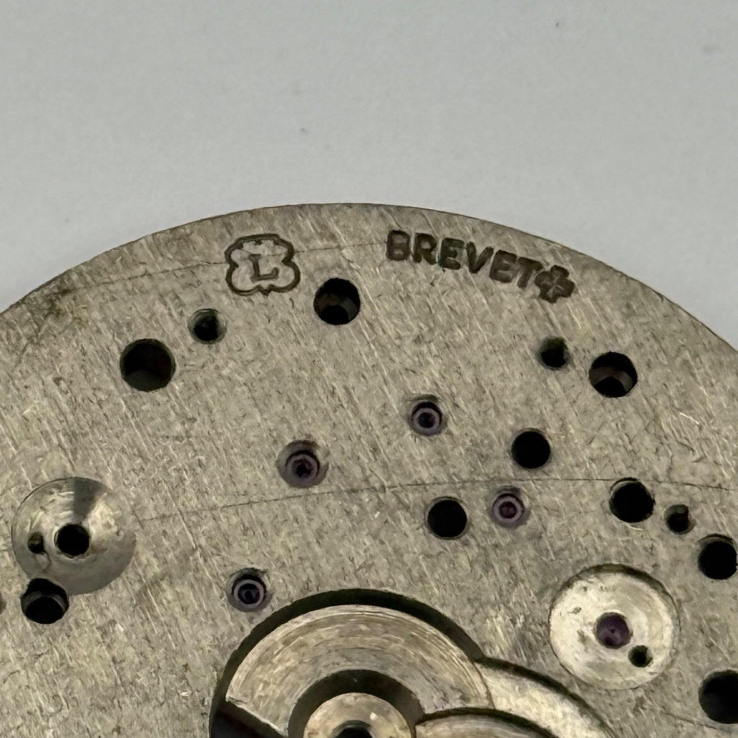 Landeron Brevet Main Plate Watch Movement Chronograph Vintage Swiss Parts 31.5mm