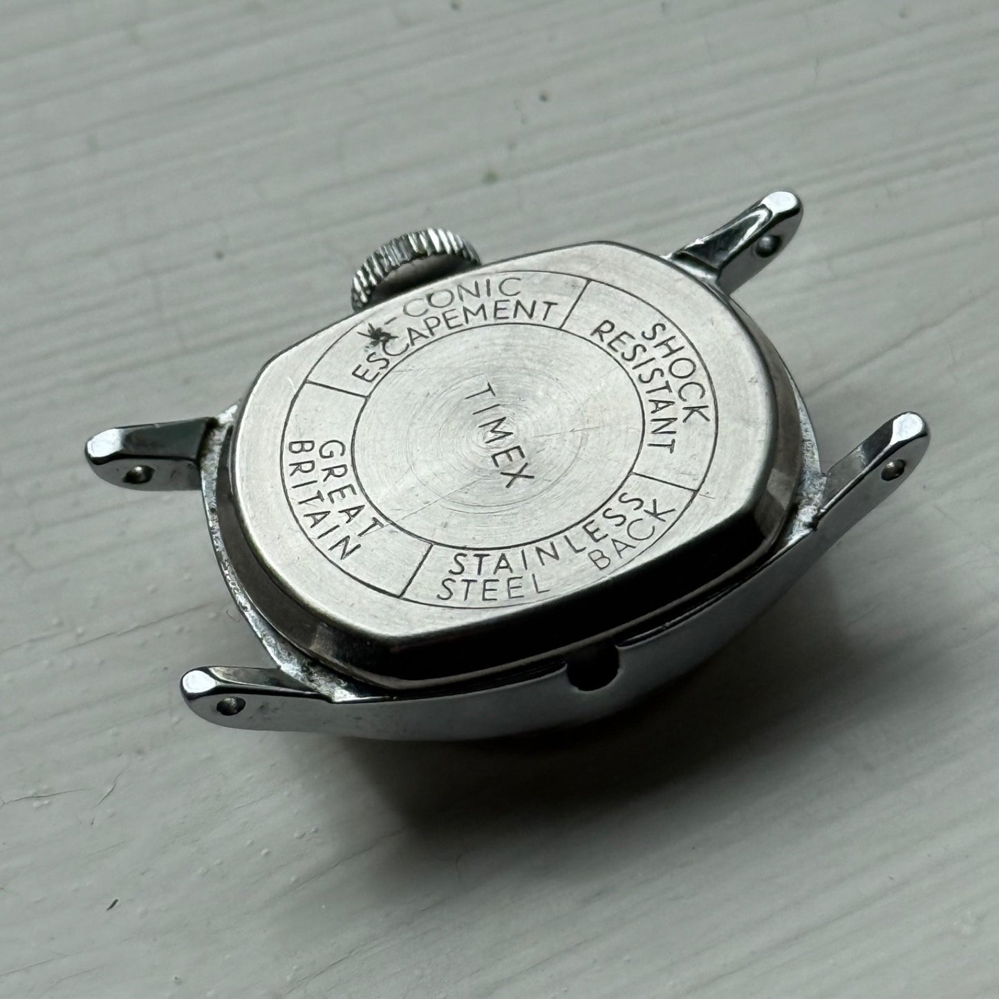 Vintage 1950s Timex Cinderella Great Britain Manual Wind Watch PARTS / REPAIR