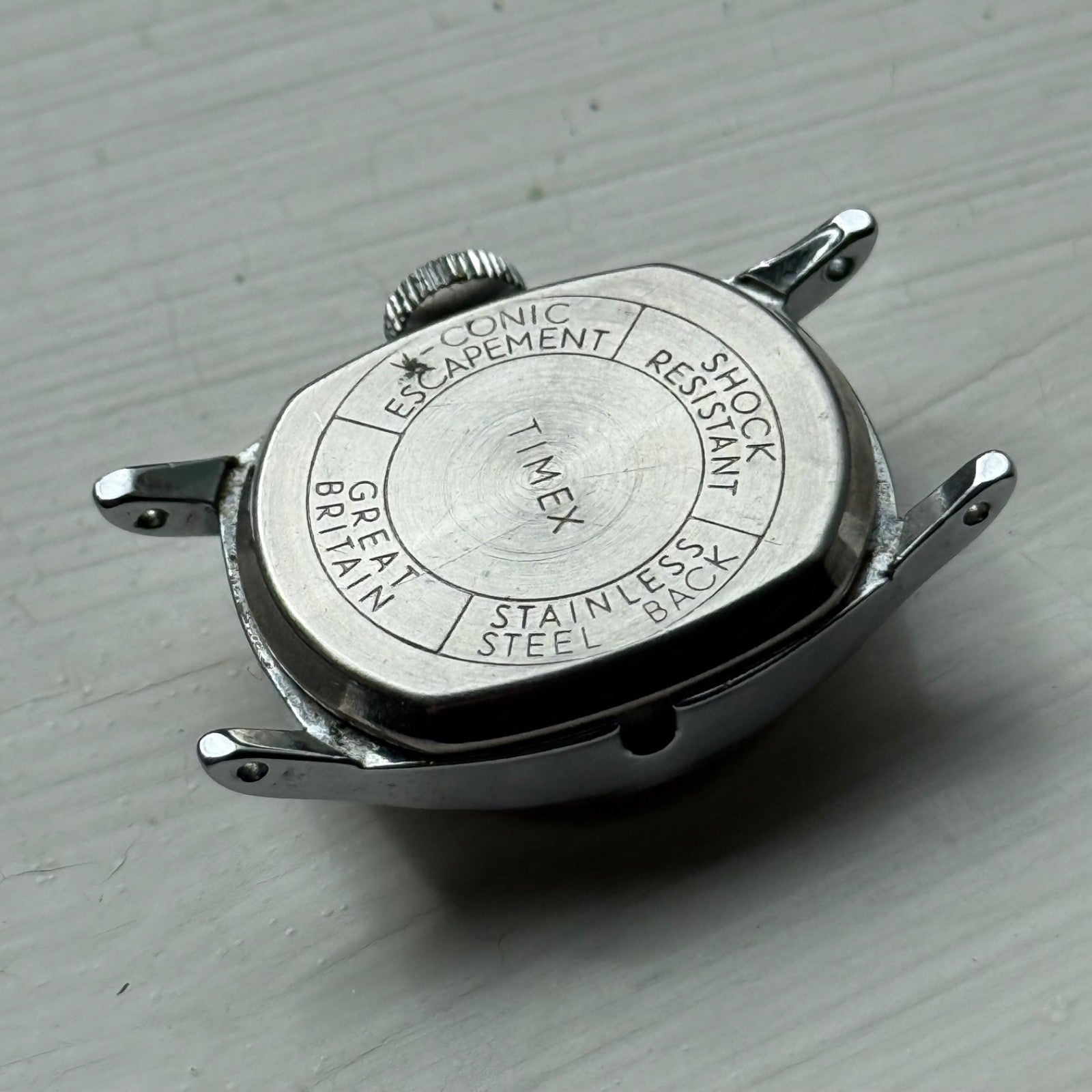 Vintage 1950s Timex Cinderella Great Britain Manual Wind Watch PARTS / REPAIR