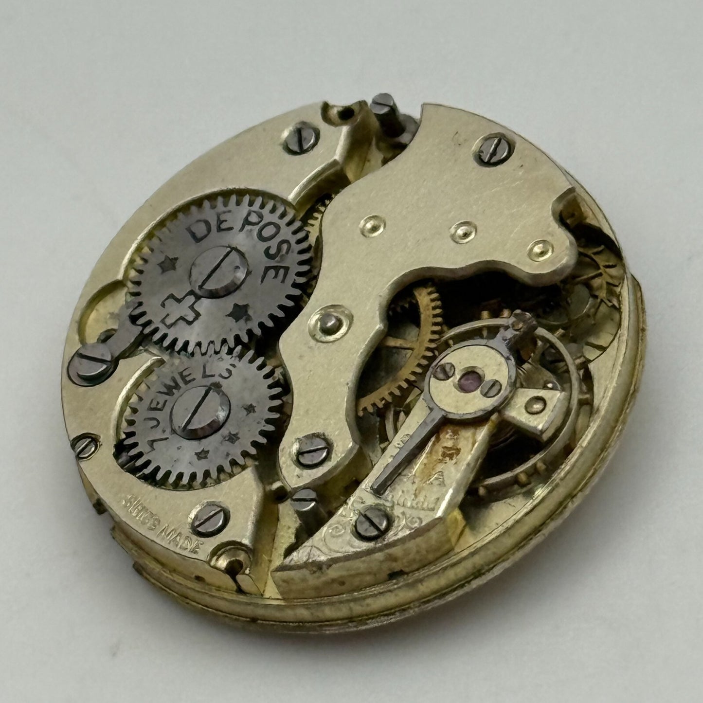 24.3mm Rolex Rebberg Depose 7 Jewels Vintage Antique Watch Movement PARTS REPAIR