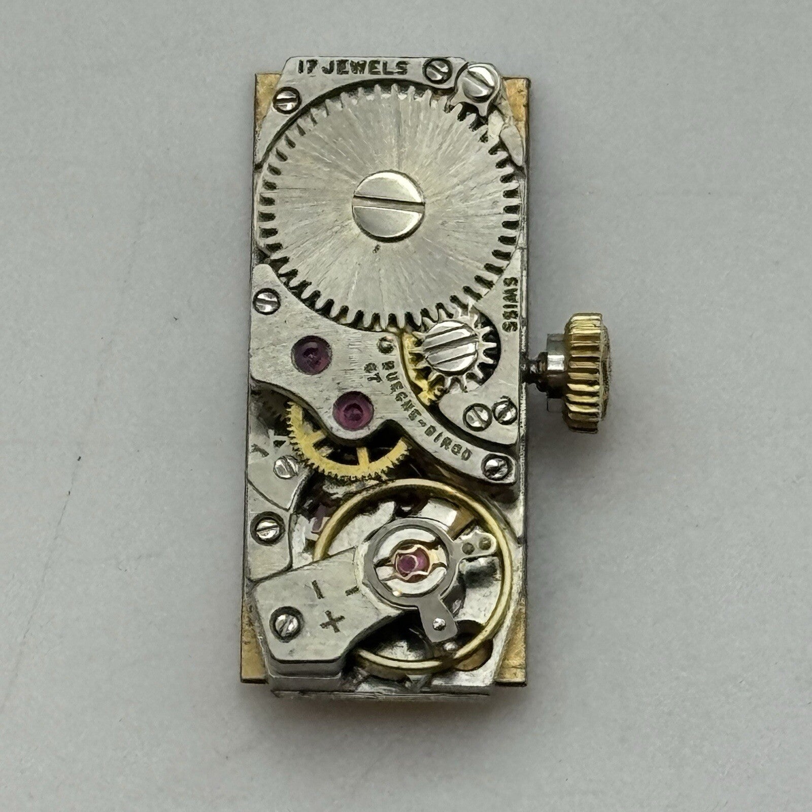 9.2mm Bueche Girod Cal 67 Balance Ok Tank Watch Movement For Restoration Parts