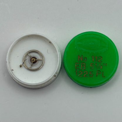 EB 1225 Balance Wheel Complete And Spring 5 1/4’’’ PL 112 Watch Movement Parts 