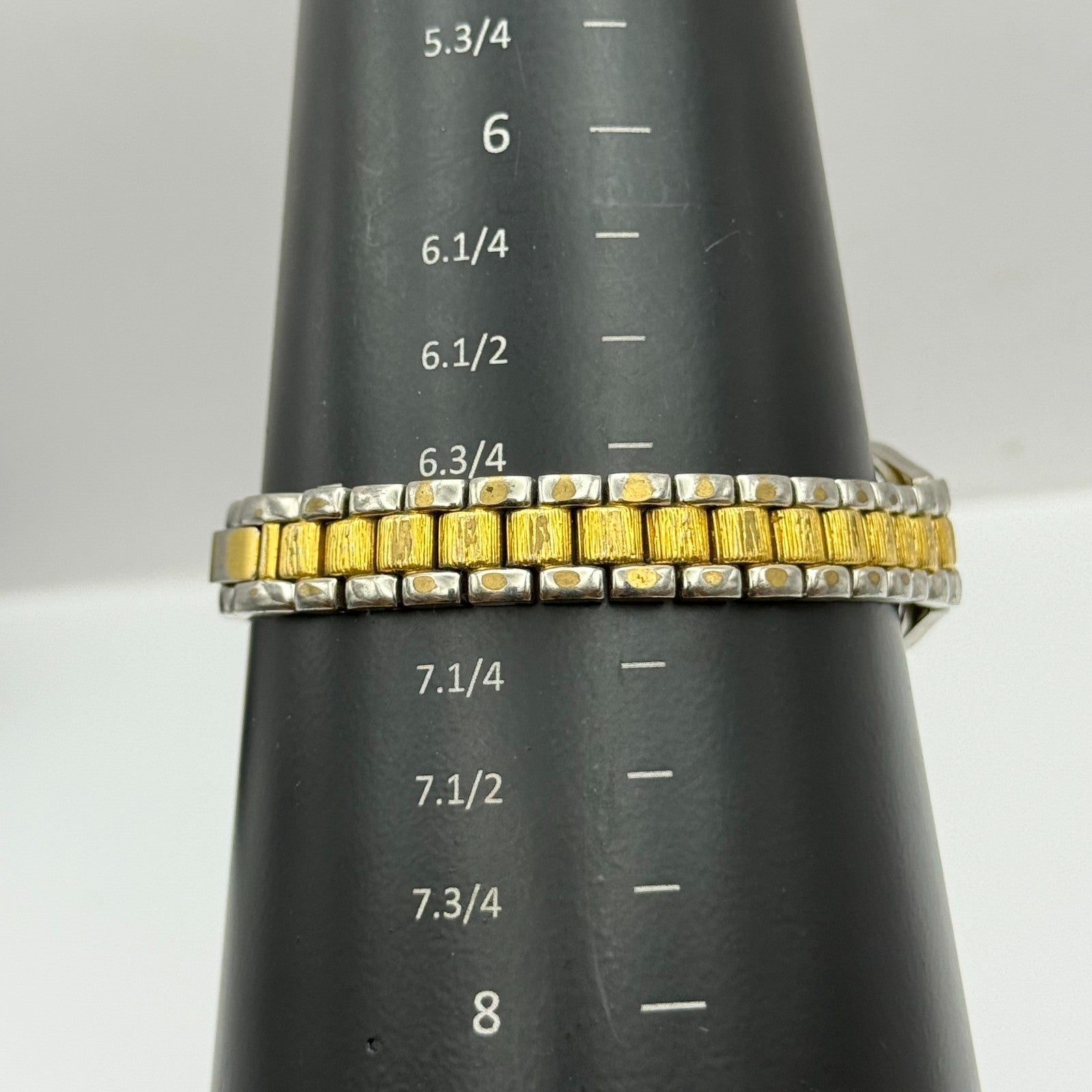 20mm Working Ladies Sekonda Two Tone White Dial Japan Quartz Watch 6.75 Inches