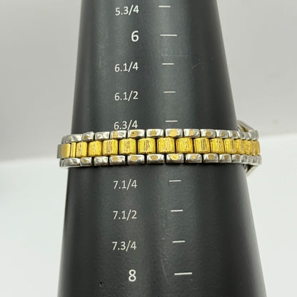 20mm Working Ladies Sekonda Two Tone White Dial Japan Quartz Watch 6.75 Inches