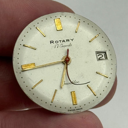 26mm Mens Rotary AS 1703 Good Balance Manual Wind Watch Movement PARTS REPAIR