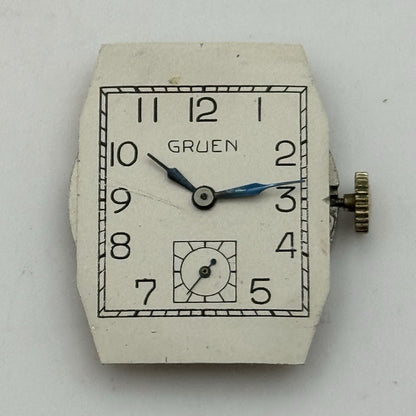 24mm RUNNING Gruen Precision 115 Curved Art Deco Tank Watch Vintage TO RESTORE